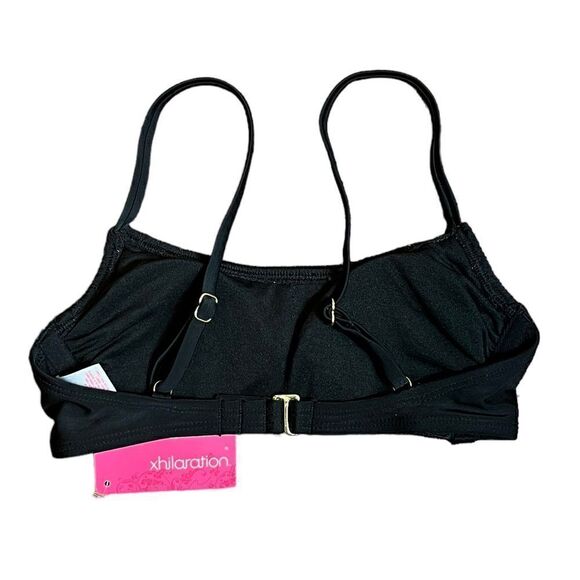 NWT Xhilaration Black Textured Bikini Swim Top, Size XS, NWT - Picture 2 of 6